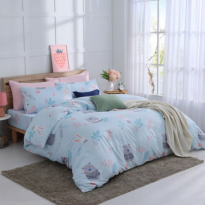 Ishur 伊舒爾 雲絲棉兩用被床包4件組