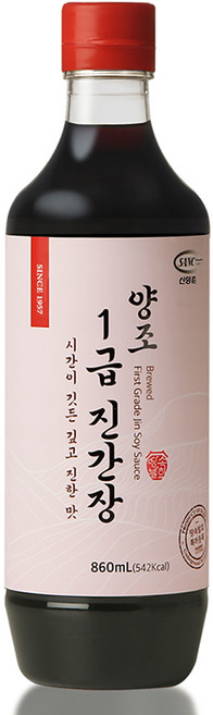 신앙촌 양조 1급 진간장, 1개, 860ml