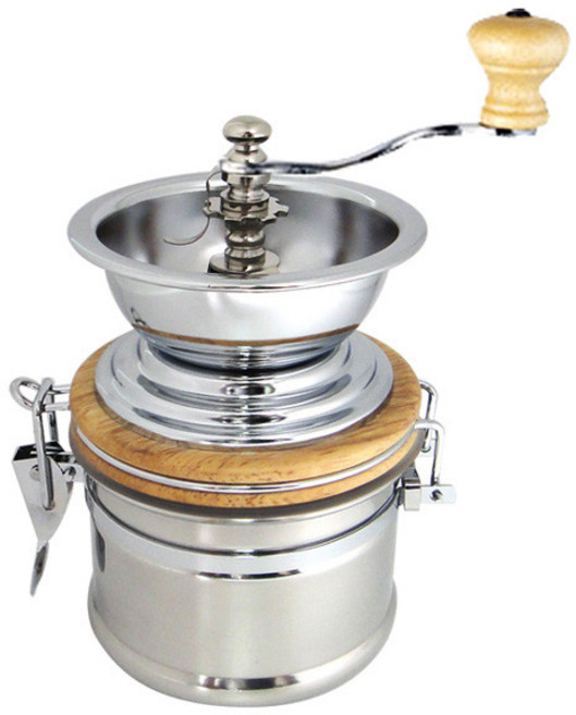 Pearl Horse 寶馬 手搖磨豆機 250g, 銀色 + 木紋棕色, 1個