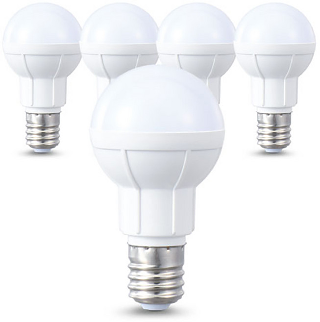 씨티오 LED 불투명 미니클립톤 전구 17베이스 4W, 주광색, 5개