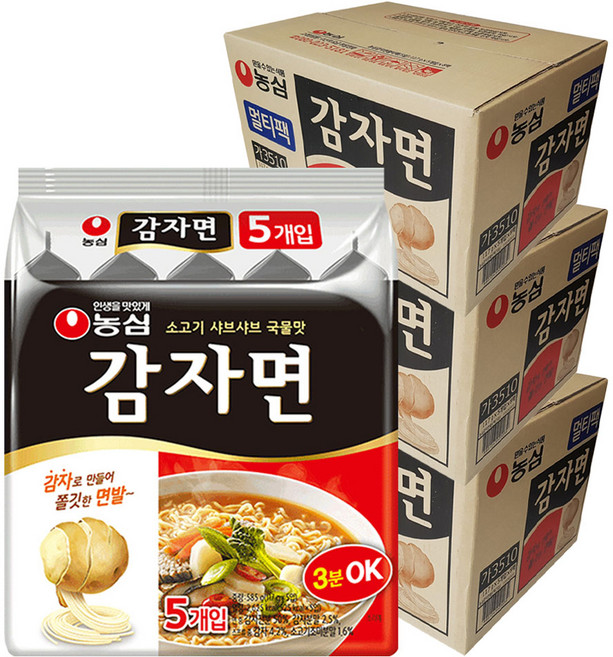 농심 감자면 117g, 120개