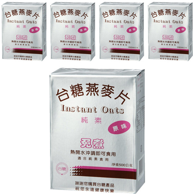 台糖 燕麥片, 500g, 5包