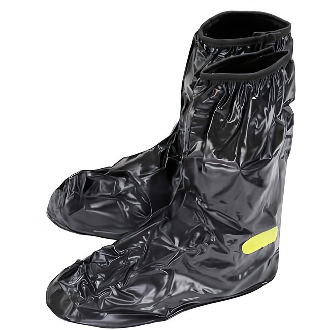 天龍牌 VC 反光防水雨鞋套 3XL, 反光 黑色, 1組