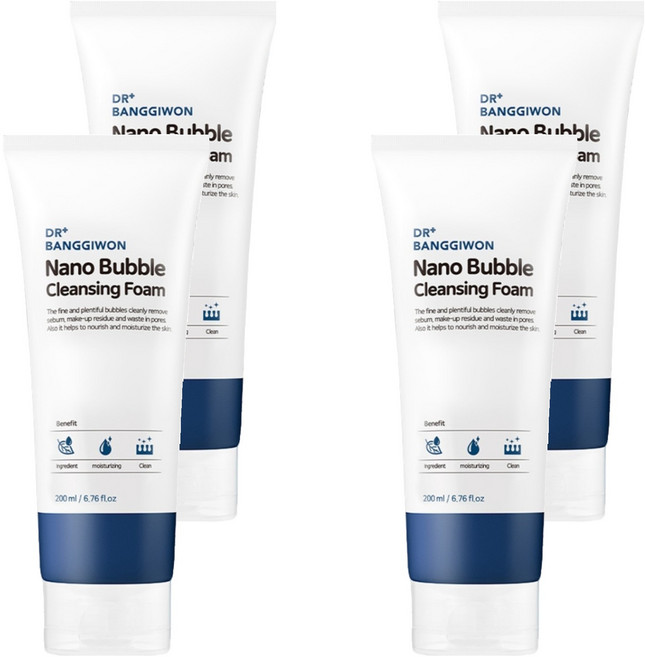 닥터방기원 나노 버블 클렌징폼, 200ml, 4개