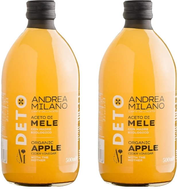 안드레아밀라노 유기농 애플사이다 식초, 500ml, 2개 - 쿠팡