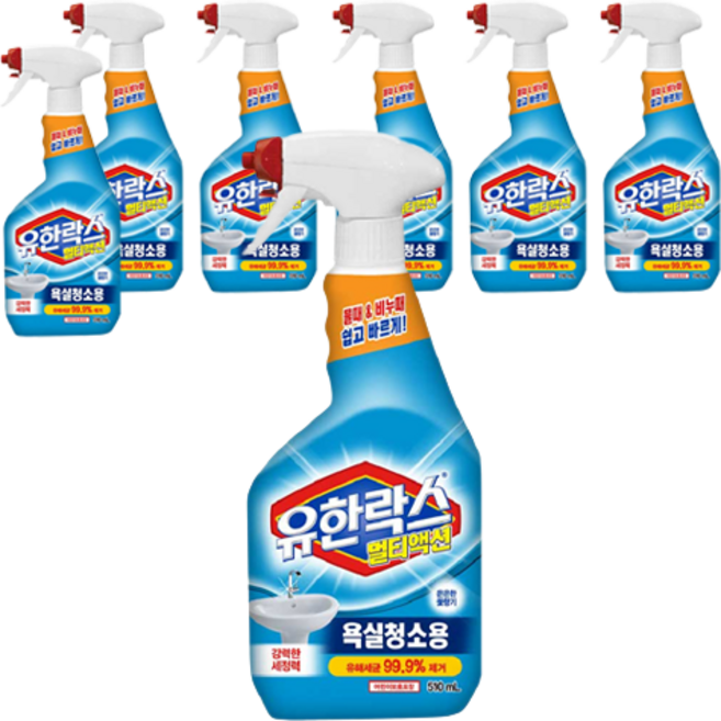 유한락스 멀티액션 욕실청소용, 510ml, 6개
