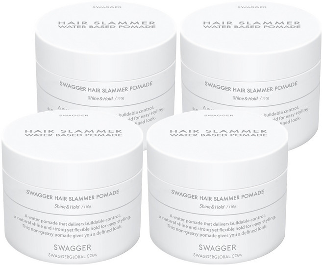 스웨거 헤어 슬래머 포마드 헤어왁스, 110g, 4개