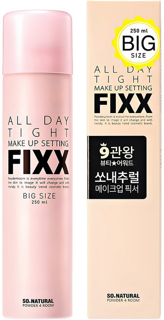 쏘내추럴 올 데이 타이트 메이크업 세팅 픽서, 250ml, 1개