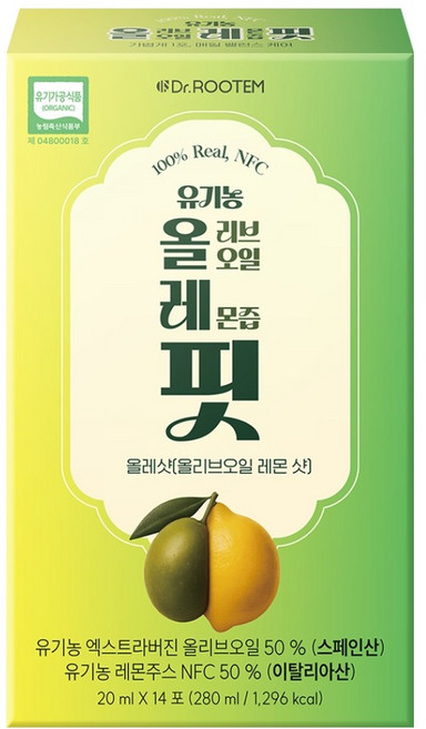 닥터루템 유기농 엑스트라버진 올리브오일 레몬즙 핏, 14회분, 280ml, 1개