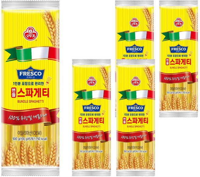 오뚜기프레스코 번들 스파게티, 500g, 5개