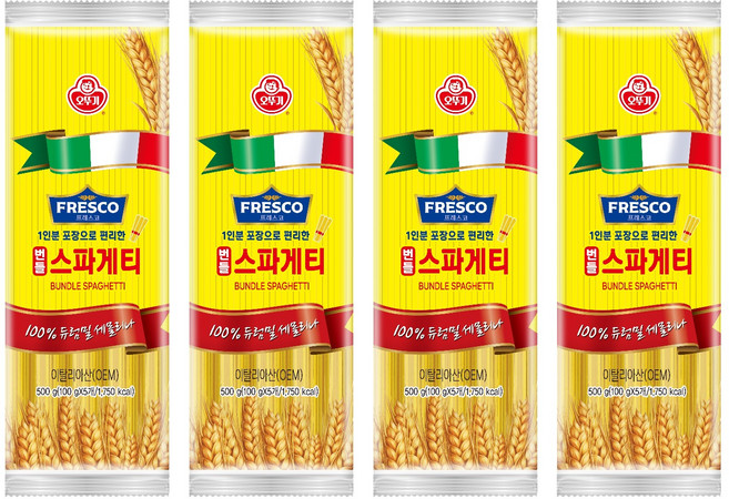 오뚜기프레스코 번들 스파게티, 500g, 4개