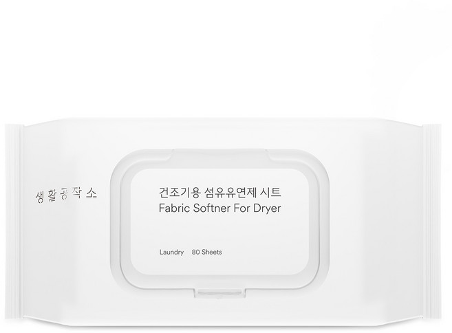 생활공작소 건조기용 섬유유연제 시트 본품, 80매, 1개