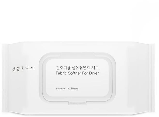 생활공작소 건조기용 섬유유연제 시트 본품, 80매, 1개 - 쿠팡