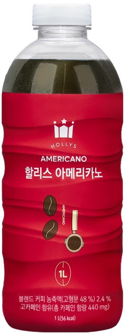 할리스 아메리카노, 1개, 1L