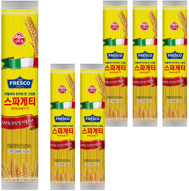 오뚜기프레스코 스파게티, 240g, 6개