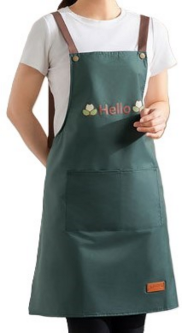블룸 H 타입 심플 방수앞치마, 그린, 1개