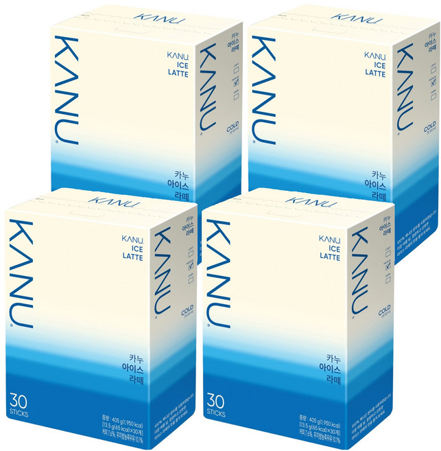 카누 아이스 라떼, 13.5g, 30개입, 4개