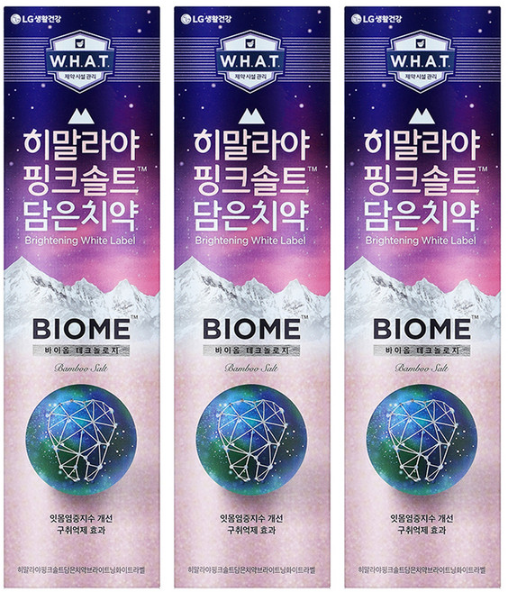 히말라야핑크솔트 담은 바이옴 잇몸 구취전문 치약, 160g, 3개