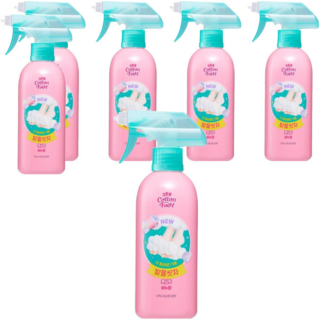 온더바디 코튼풋 발을 씻자 풋샴푸 비누향, 1개입, 6개, 385ml