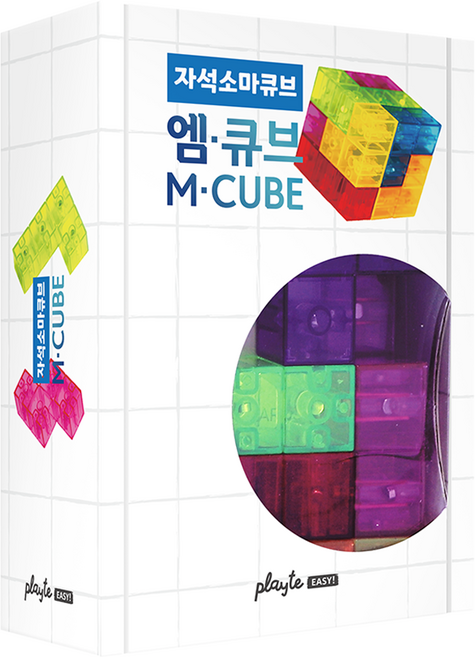 플레이트 엠큐브 자석블럭, 혼합색상, 1개