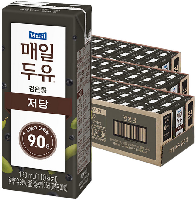 매일유업 매일두유 검은콩, 190ml, 72개