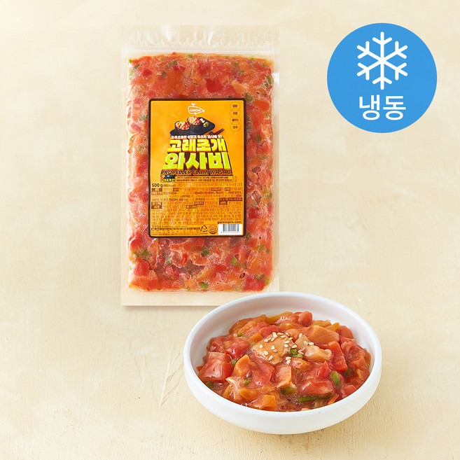 고래미 고래조개 와사비 조개살 (냉동), 500g, 1개