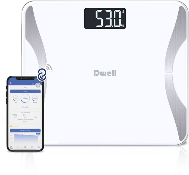 디웰 스마트 체지방 체중계, CBS-0922, 화이트, 1개