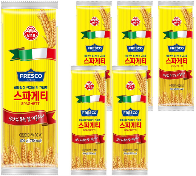 오뚜기 프레스코 스파게티, 500g, 6개