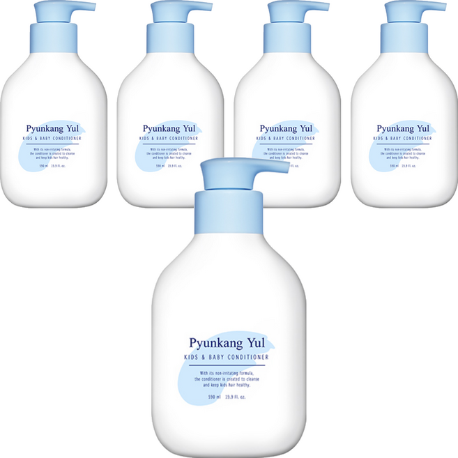 편강율 키즈 앤 베이비 컨디셔너 베이비파우더향, 590ml, 5개