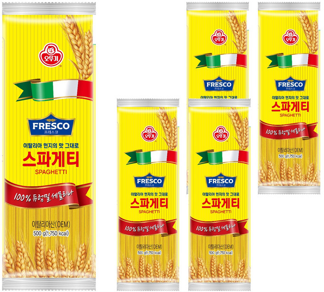 오뚜기 프레스코 스파게티, 500g, 5개