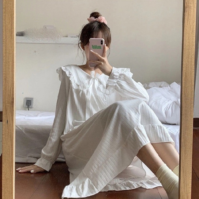 엘쏘 여성용 러블리 리본 공주 잠옷 원피스