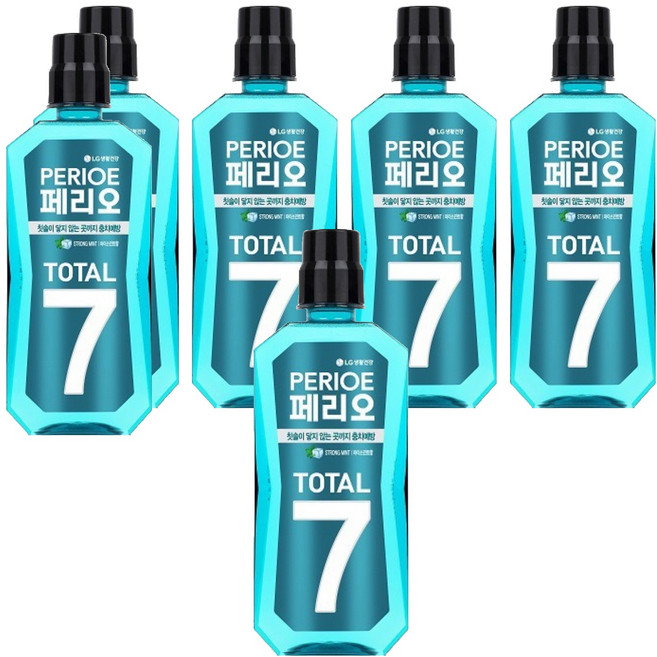 페리오 토탈7 가글 구강청결제 스트롱, 760ml, 6개