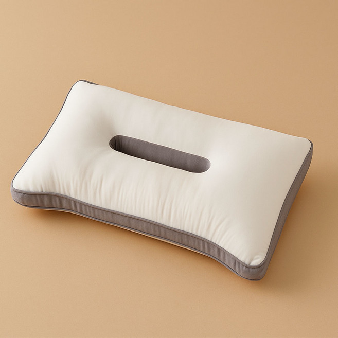 조은자리 목이 편하고 귀눌림 없는 홀릭 경추베개, 아이보리, 1개