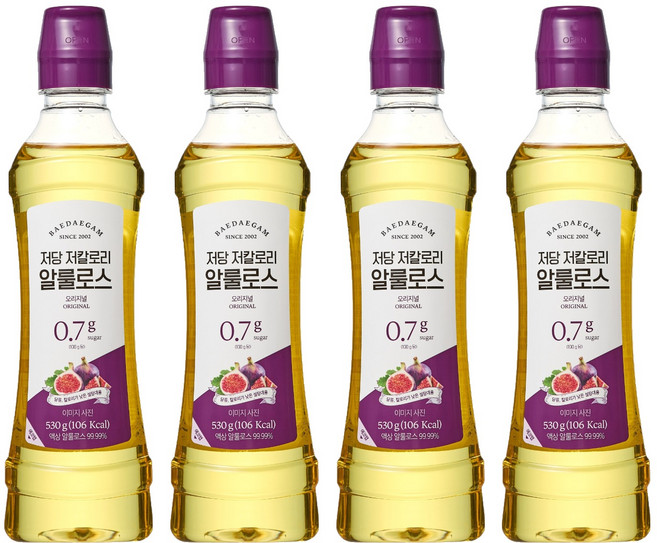 배대감 저당 저칼로리 알룰로스 오리지널, 530g, 4개