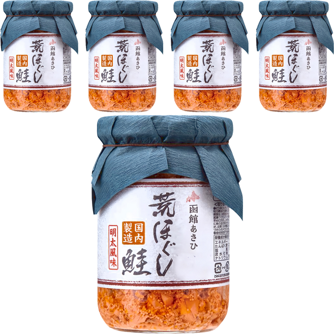 函館朝日 荒鮭明太鮭魚鬆, 100g, 5罐