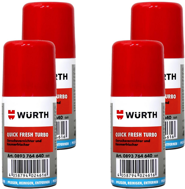 WURTH QUICK FRESH 車輛空調系統清潔劑 0893 764 640 小, 4瓶, 40ml