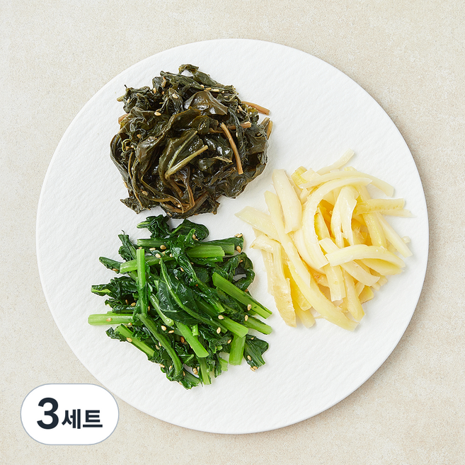 식탁위의사계 비빔밥용 삼색나물2 열무 + 도라지 + 건취 세트 200g, 3세트