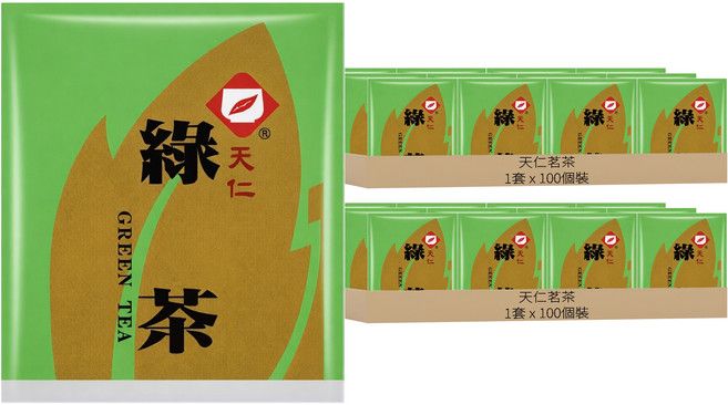 天仁茗茶 綠茶, 2g, 2套, 100個裝