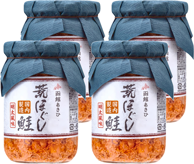 函館朝日 荒鮭明太鮭魚鬆, 100g, 4罐