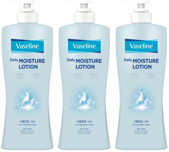 애경바세린 데일리 모이스처 바디로션, 450ml, 3개