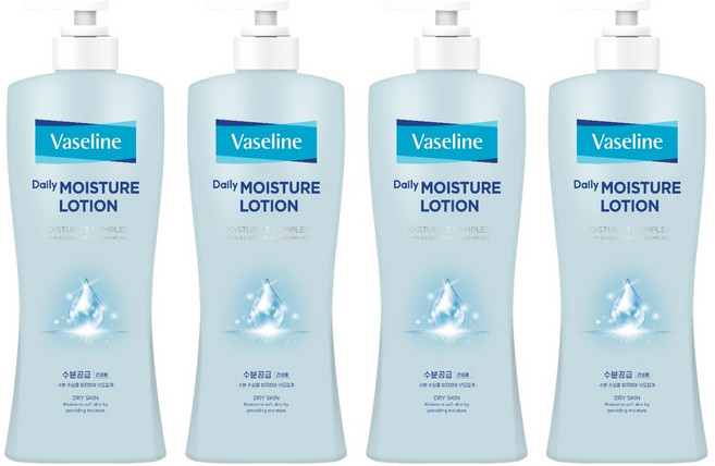 애경바세린 데일리 모이스처 로션 과일향 건성용, 450ml, 4개
