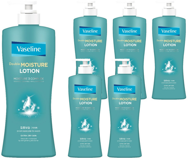 애경바세린 더블 모이스처 바디로션, 450ml, 6개