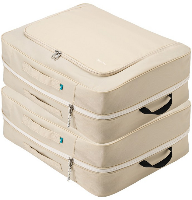 브랜든 2세대 부피순삭 의류 이불 다용도 대형 압축 파우치 2매세트