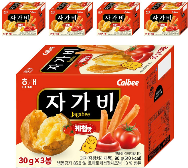 자가비 케첩맛 3p, 90g, 5개