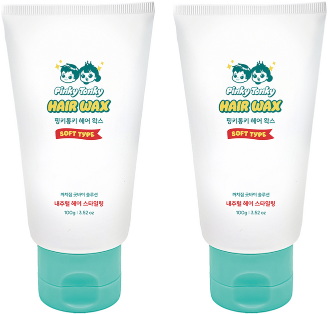 핑키통키 키즈 헤어 왁스, 100g, 2개