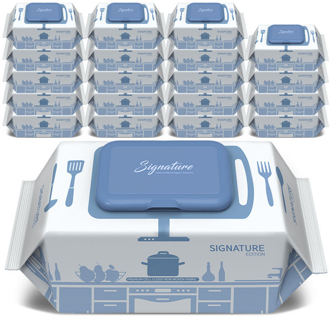 네츄럴오가닉 시그니처 소독 세균닦는 행주티슈, 70개, 20세트