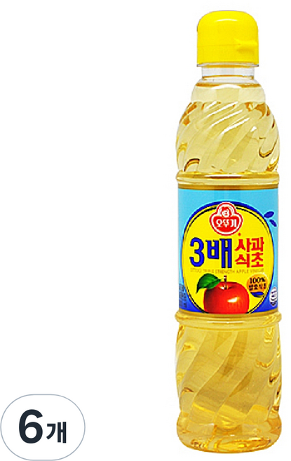 오뚜기 3배 사과식초, 500ml, 6개