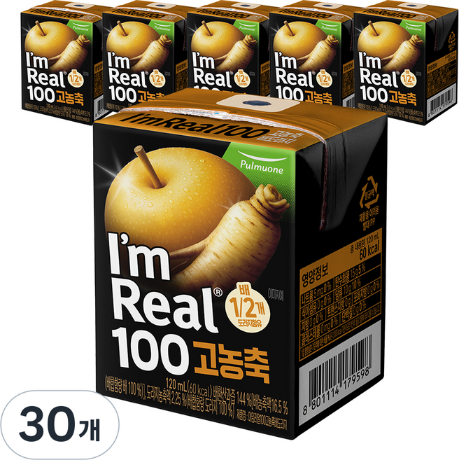 아임리얼 100 고농축 배도라지주스, 120ml, 30개