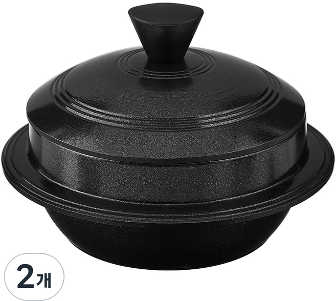 코멧 인덕션 가마솥, 블랙, 2개, 18cm