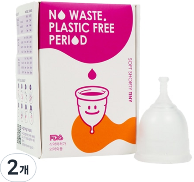 루나컵 쇼티 월경컵 타이니 15ml, 소형, 1개입, 2개